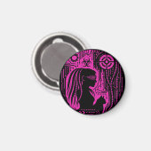 Neon-Dread-Protokoll Magnet (Vorderseite/Rückseite)