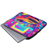 Neon Dream Car Escape Laptopschutzhülle (Vorne Knopf)