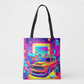 Neon Dream Car Escape Tasche (Vorderseite)