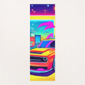 Neon Dream Car Escape Yogamatte (Vorderseite)