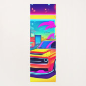Neon Dream Car Escape Yogamatte (Rückseite)