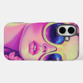 Neon Dream Girl mit BläserSonnenbrille Case-Mate iPhone Hülle (Rückseite (Horizontal))