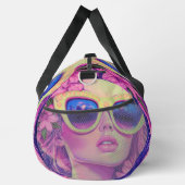 Neon Dream Girl mit BläserSonnenbrille Duffle Bag (Rechts)