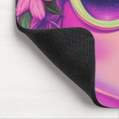 Neon Dream Girl mit BläserSonnenbrille Mousepad (Ecke)