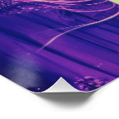 Neon Dream Girl mit BläserSonnenbrille Poster (Ecke)