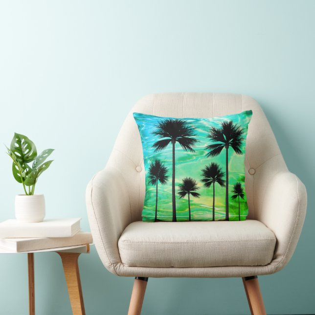 Neon Dream Palm Trees Kissen (Stuhl )