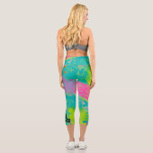 Neon Dreams Abstrakt Capri Leggings (Rückseite)