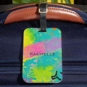 Neon Dreams Abstrakt Gepäckanhänger