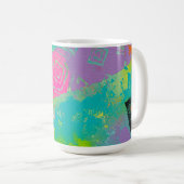 Neon Dreams Abstrakt Kaffeetasse (VorderseiteRechts)