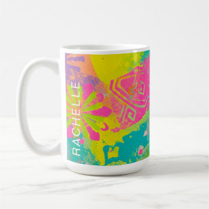 Neon Dreams Abstrakt Kaffeetasse