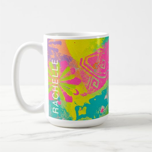 Neon Dreams Abstrakt Kaffeetasse (Links)