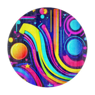 Neon Dreams: Eine psychedelische digitale Odyssey Schneidebrett
