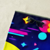 Neon Dreams: Eine psychedelische digitale Odyssey Strandtuch (Beispiel)