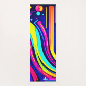 Neon Dreams: Eine psychedelische digitale Odyssey Yogamatte (Rückseite)