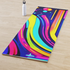 Neon Dreams: Eine psychedelische digitale Odyssey Yogamatte