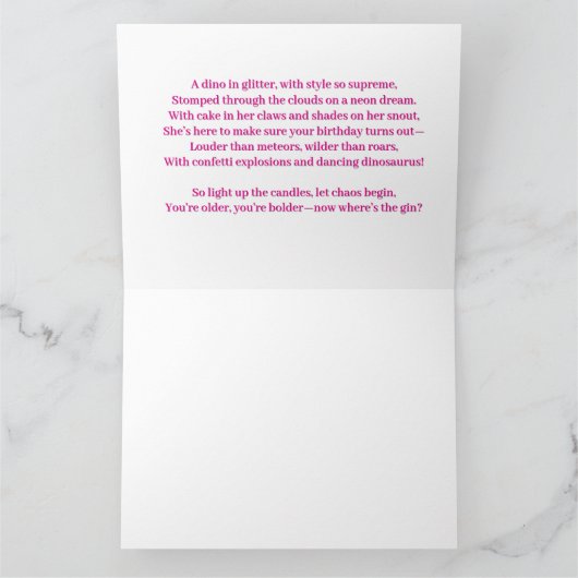 Neon Dreams - Geburtskarte Karte (Innenseite)