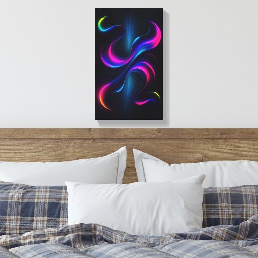 Neon Dreams III Gallery Art | Modern Abstract Leinwanddruck (Insitu (Schlafzimmer))