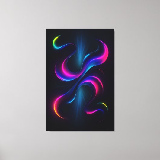 Neon Dreams III Metal Wall Art | Modern Abstract Leinwanddruck (Vorderseite)