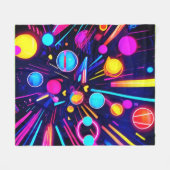 Neon Dreams - Psychedelische Formen & Farben Fleecedecke (Vorderseite (Horizontal))