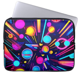 Neon Dreams - Psychedelische Formen & Farben Laptopschutzhülle