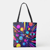 Neon Dreams - Psychedelische Formen & Farben Tasche (Rückseite)