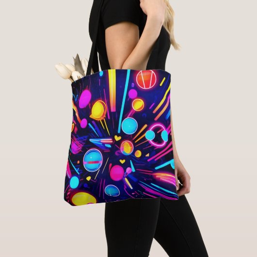 Neon Dreams - Psychedelische Formen & Farben Tasche (Von Nahem)