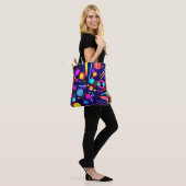 Neon Dreams - Psychedelische Formen & Farben Tasche (Am Model)