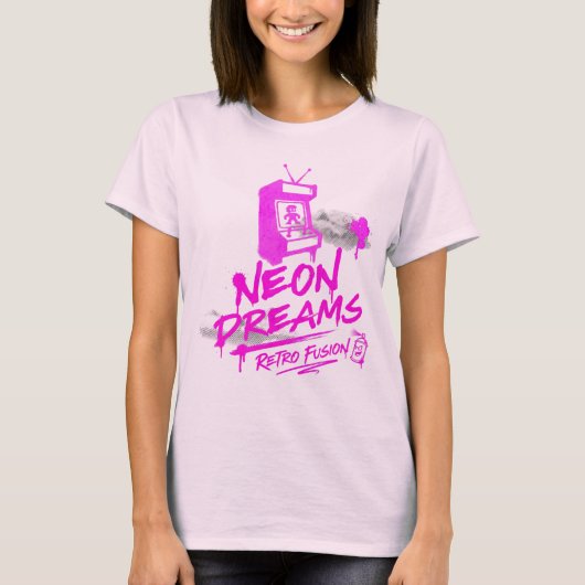 Neon Dreams Retro Fusion – Arcade Graffiti T-Shirt (Vorderseite)