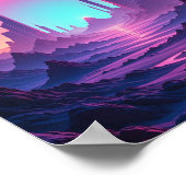 Neon Dreams: Retro Futurismus Wall Art Poster (Ecke)