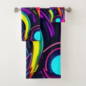Neon Dreamscape Art Badhandtuch Set (Insitu)