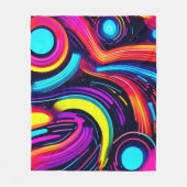 Neon Dreamscape Art Fleecedecke (Vorderseite)