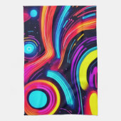 Neon Dreamscape Art Geschirrtuch (Vertikal)