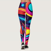 Neon Dreamscape Art Leggings (Rückseite)