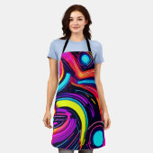 Neon Dreamscape Art Schürze (Getragen)