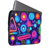 Neon Dreamscape: Eine lebendige Abstrakte Kunst Laptopschutzhülle (Vorne Rechts)