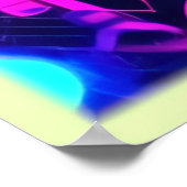 Neon Dreamscape: Eine lebendige Abstrakte Kunst Poster (Ecke)