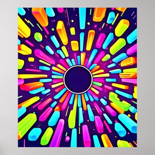 Neon Dreamscape: Eine psychedelische Reise Poster (Vorne)