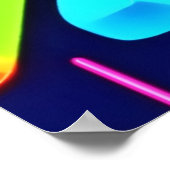 Neon Dreamscape: Eine psychedelische Reise Poster (Ecke)