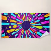 Neon Dreamscape: Eine psychedelische Reise Strandtuch (Vorderseite)