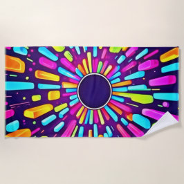 Neon Dreamscape: Eine psychedelische Reise Strandtuch