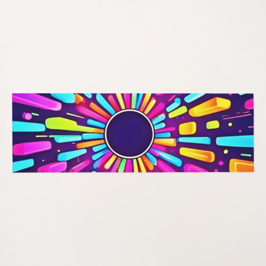 Neon Dreamscape: Eine psychedelische Reise Yogamatte (Rückseite (Horizontal))