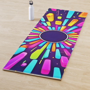 Neon Dreamscape: Eine psychedelische Reise Yogamatte