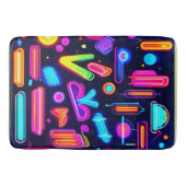 Neon Dreamscape Symphony Badematte (Vorderseite)