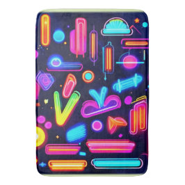 Neon Dreamscape Symphony Badematte