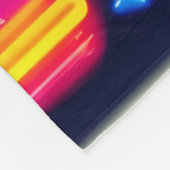 Neon Dreamscape Symphony Fleecedecke (Ecke)