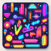 Neon Dreamscape Symphony Getränkeuntersetzer (Vorderseite)