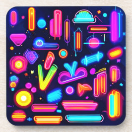 Neon Dreamscape Symphony Getränkeuntersetzer