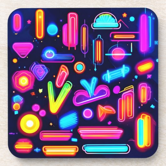 Neon Dreamscape Symphony Getränkeuntersetzer (Vorderseite)