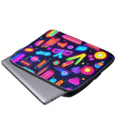 Neon Dreamscape Symphony Laptopschutzhülle (Vorne Knopf)