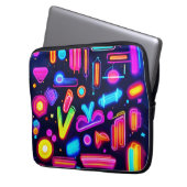 Neon Dreamscape Symphony Laptopschutzhülle (Vorderseite Links)